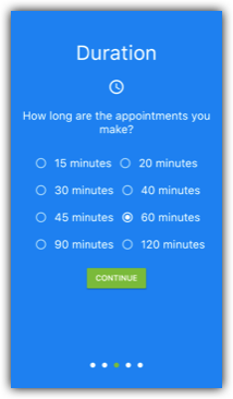 Choose a duration for your appointments.